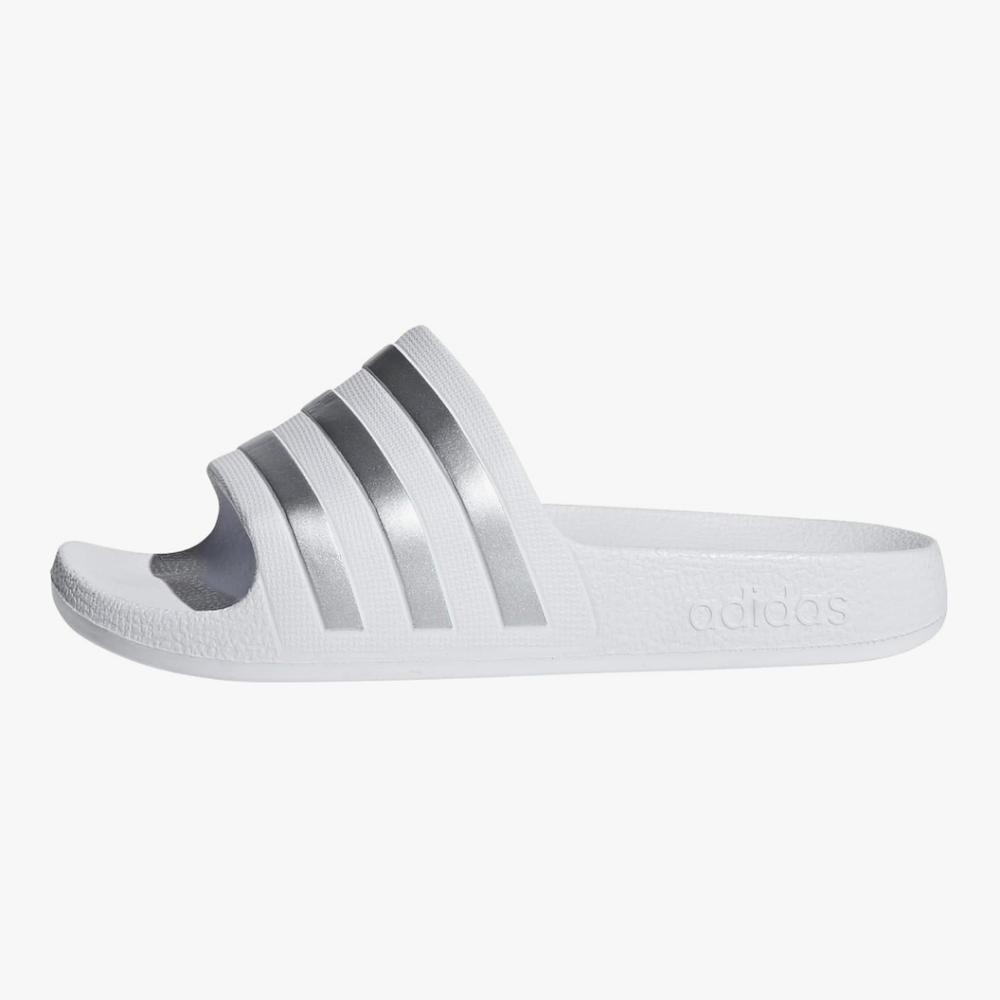 Adidas Adilette White/Silver Sandal Toddler 10